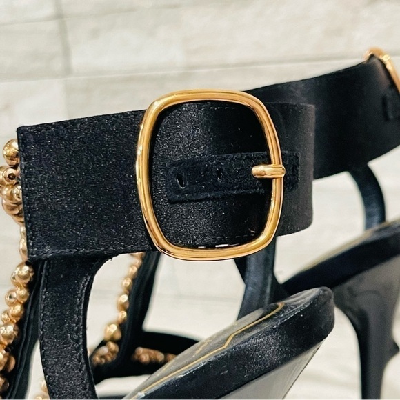 Roger Vivier Bronze Caviar Embellished Stiletto Heels Size 36.5 NWB $1795 Black - Picture 7 of 15